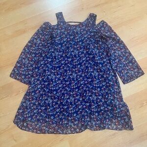 Charming Navy Floral Kids Dress